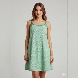 Nwot Green And White Dress